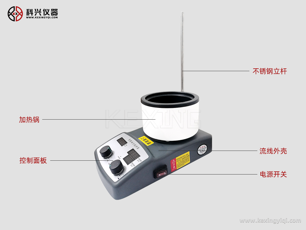 智能磁力攪拌器旋鈕型加熱鍋式 智能磁力攪拌器旋鈕型加熱鍋式