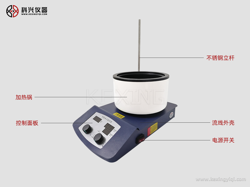 智能磁力攪拌器旋鈕型加熱鍋式 智能磁力攪拌器旋鈕型加熱鍋式